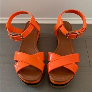 Mint Condition Fendi Plastic Orange Flatform